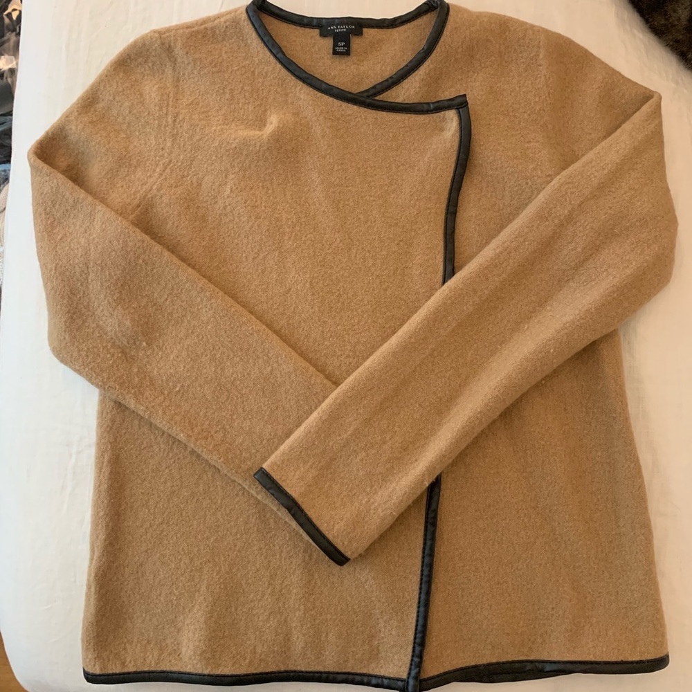 Ann Taylor Camel Wool Crop Jacket - Size Small P